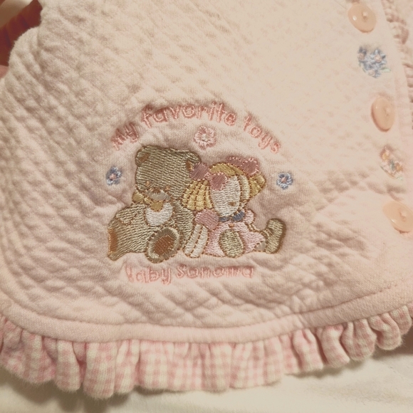 3-Month Baby Bundle: Knit Cardigan, Pink Jacket & Floral Dress w/ Bloomers - Picture 11 of 11